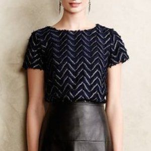 Anthropologie Weston Wear Plume Point Tee in Navy